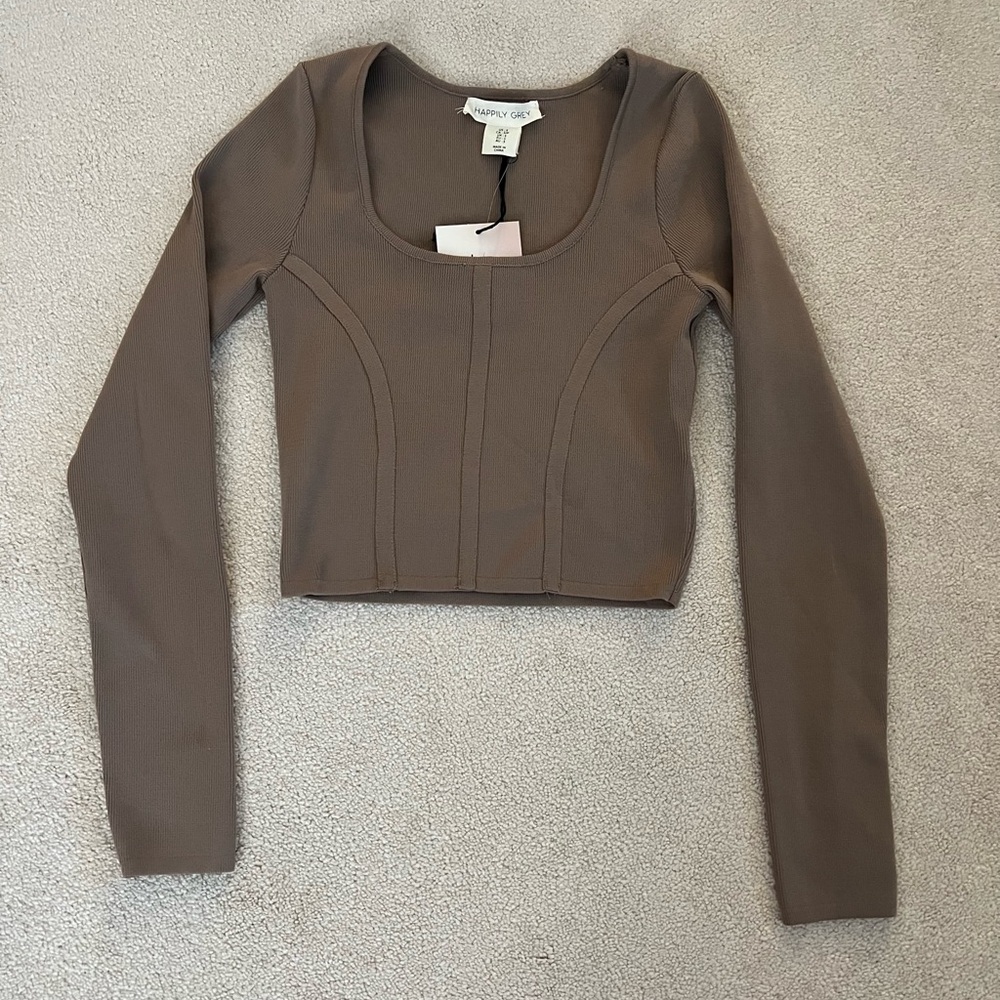 Naked Wardrobe Brown Fitted Bodysuit